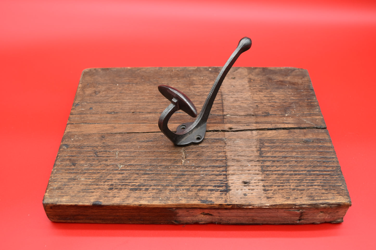 Coat Hook BOWLER TOP HAT Wide Cast Antique Iron 125mm