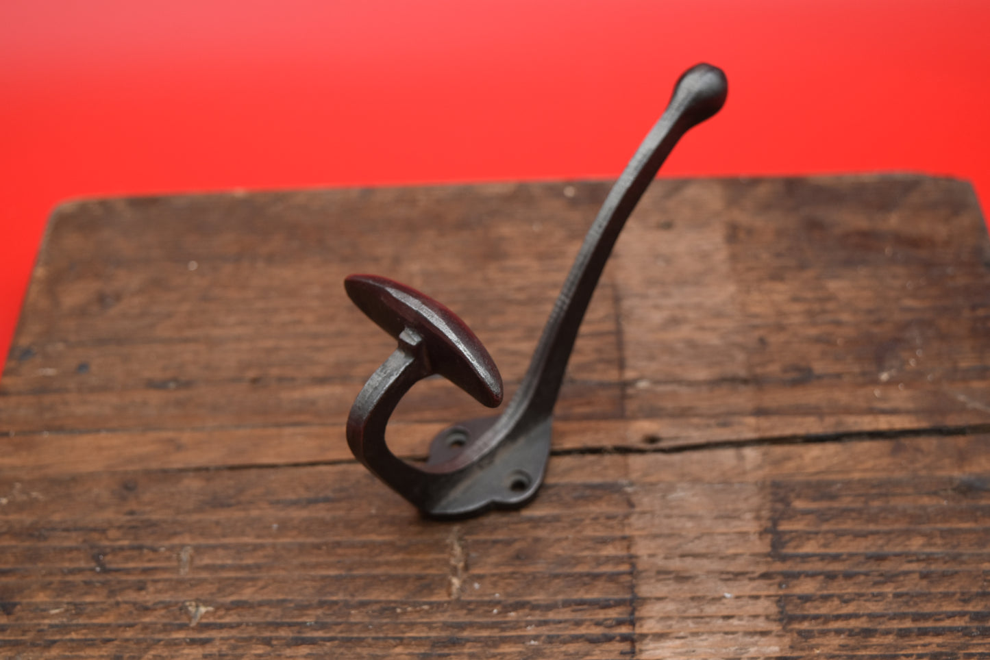 Coat Hook BOWLER TOP HAT Wide Cast Antique Iron 125mm