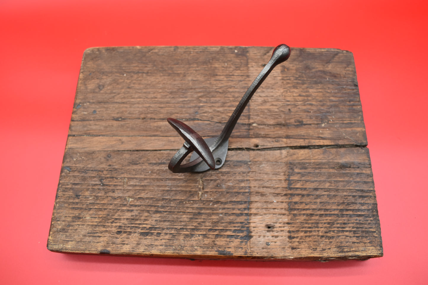 Coat Hook BOWLER TOP HAT Wide Cast Antique Iron 125mm