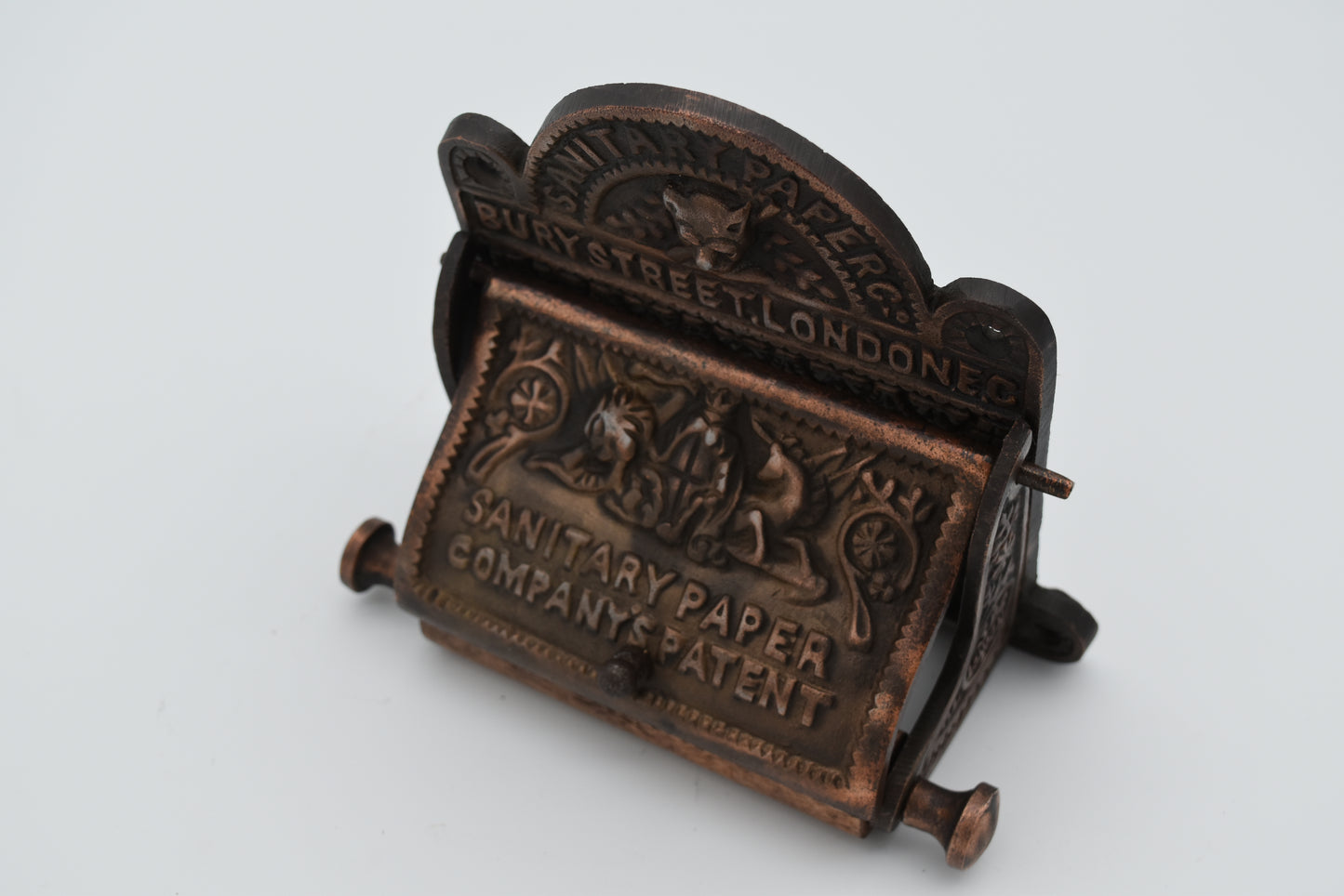 Bury St London cast iron - Antique Copper finish Toilet Paper Holder