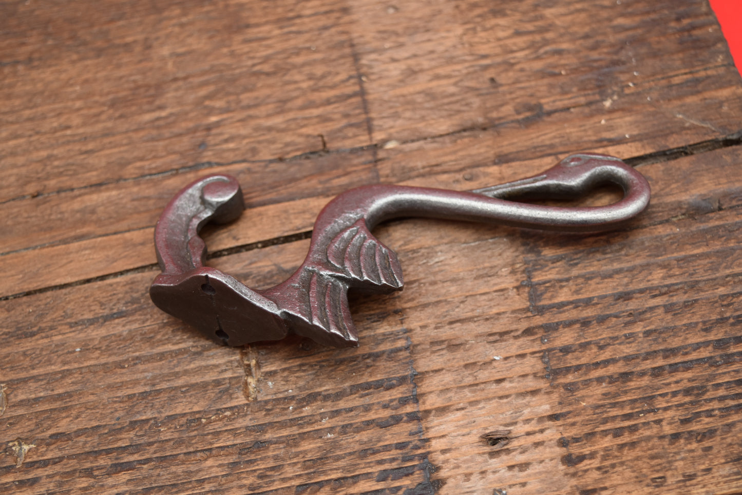 Hat & Coat Hook HERON Antique Cast Iron 133mm (Southwest)