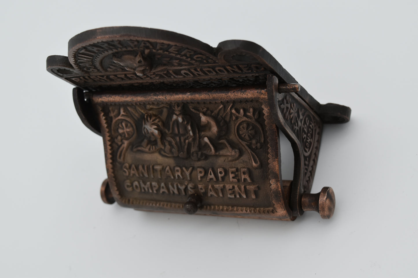 Bury St London cast iron - Antique Copper finish Toilet Paper Holder