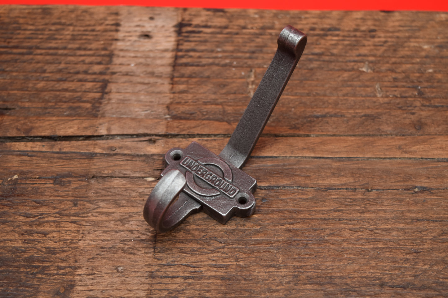 Coat Hook UNDERGROUND 2 – Part Cast Antique Iron 110mm