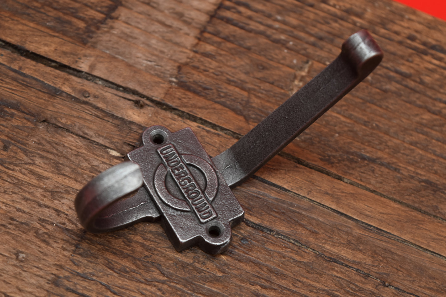 Coat Hook UNDERGROUND 2 – Part Cast Antique Iron 110mm