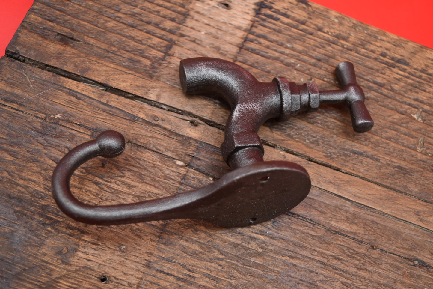 Coat Hook TAP style Antique Iron 165mm Overall