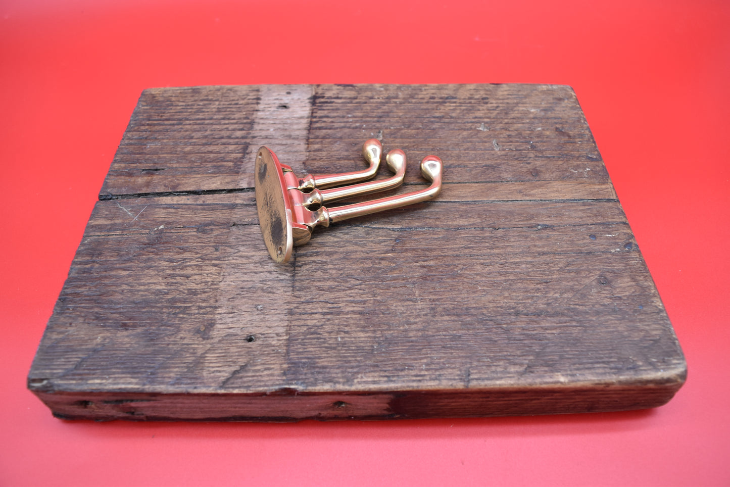 Swivel Hook Triple VICTORIAN Solid Brass or Antique Iron 75mm x 100mm