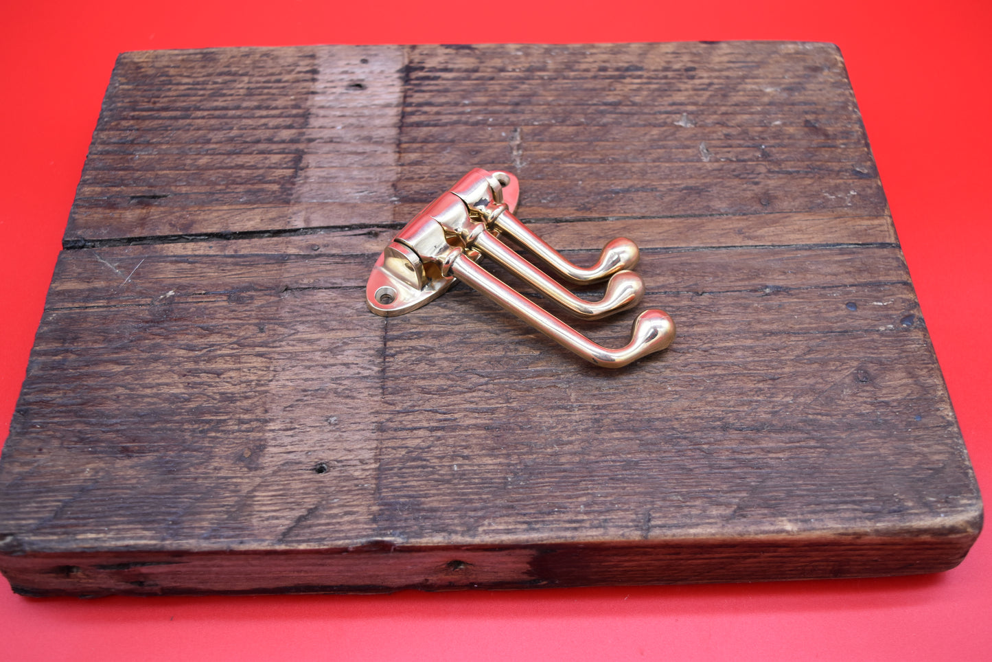 Swivel Hook Triple VICTORIAN Solid Brass or Antique Iron 75mm x 100mm