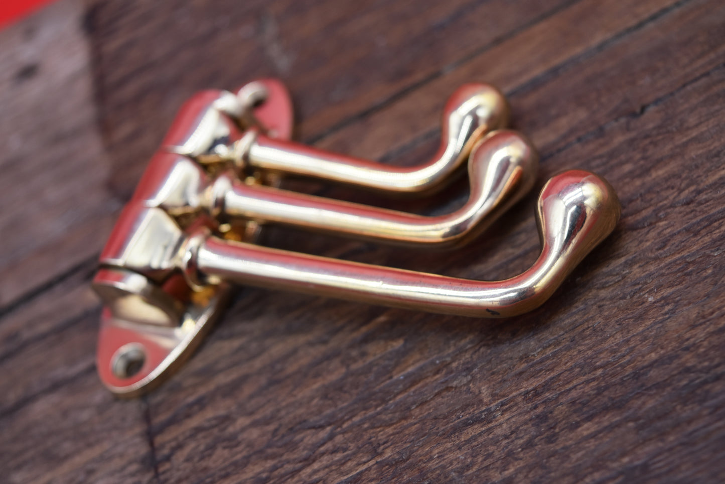 Swivel Hook Triple VICTORIAN Solid Brass or Antique Iron 75mm x 100mm