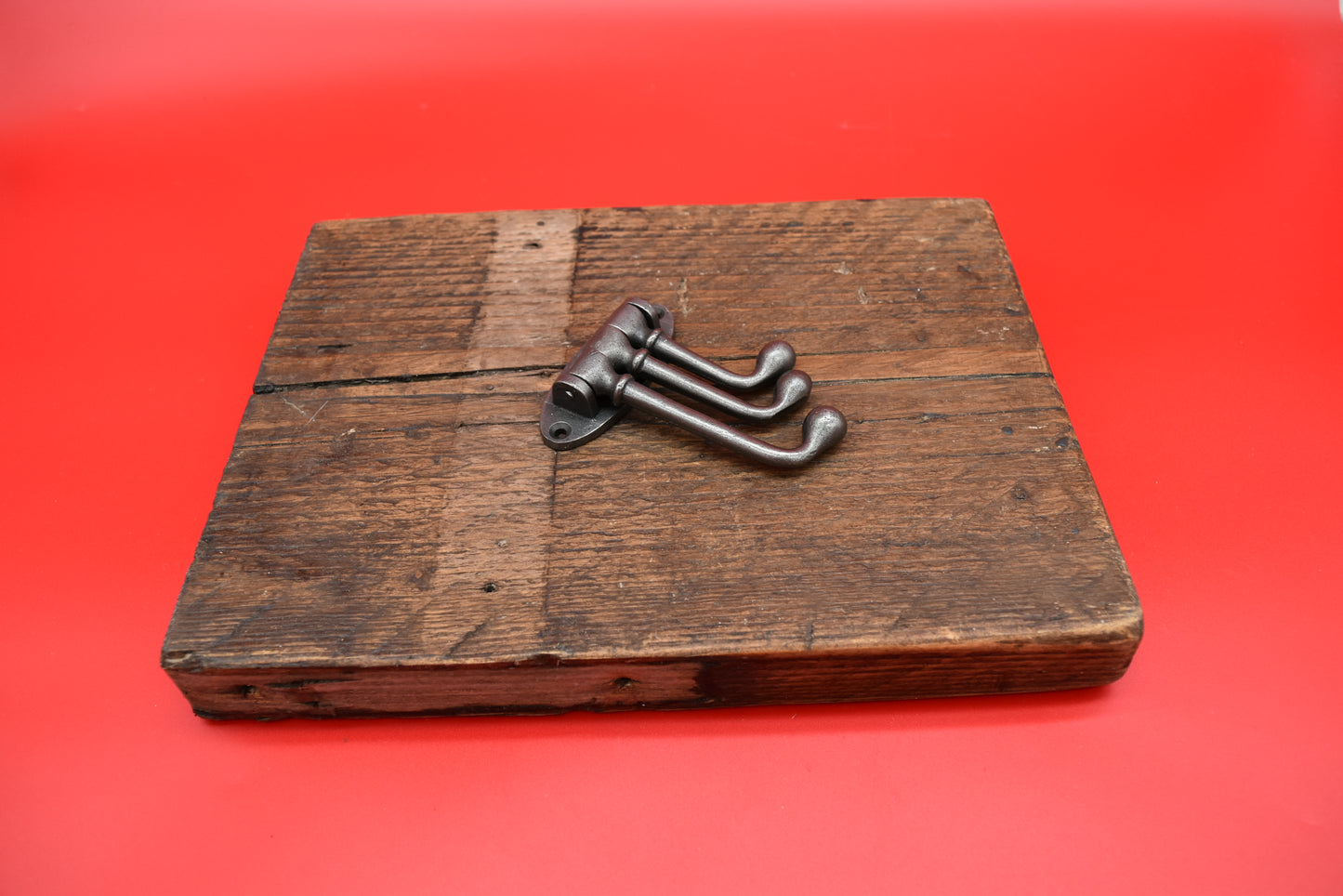 Swivel Hook Triple VICTORIAN Solid Brass or Antique Iron 75mm x 100mm