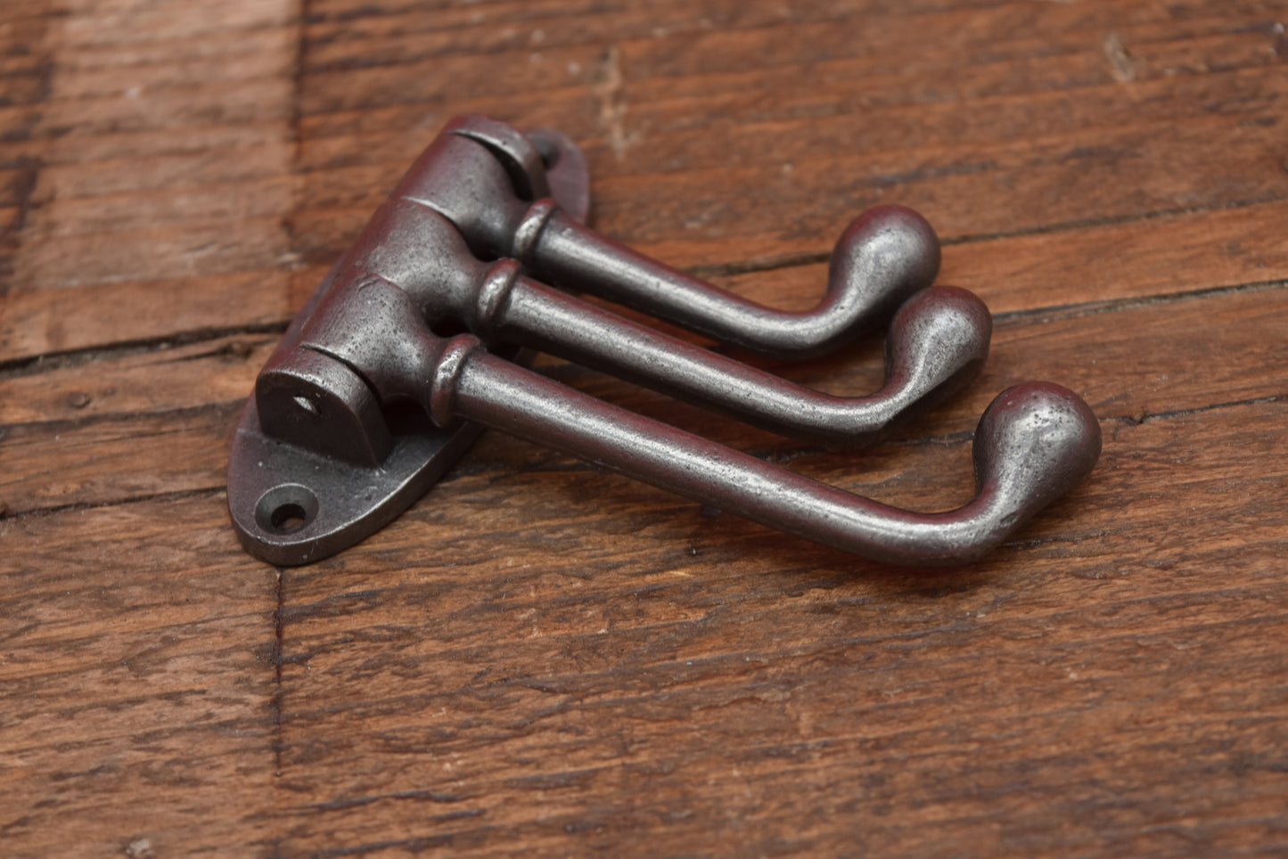 Swivel Hook Triple VICTORIAN Solid Brass or Antique Iron 75mm x 100mm