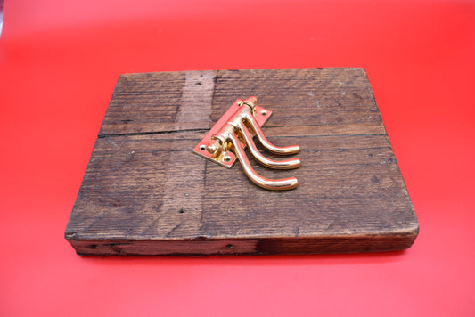 Swivel Hook Triple LUXURY Solid Brass 100mm