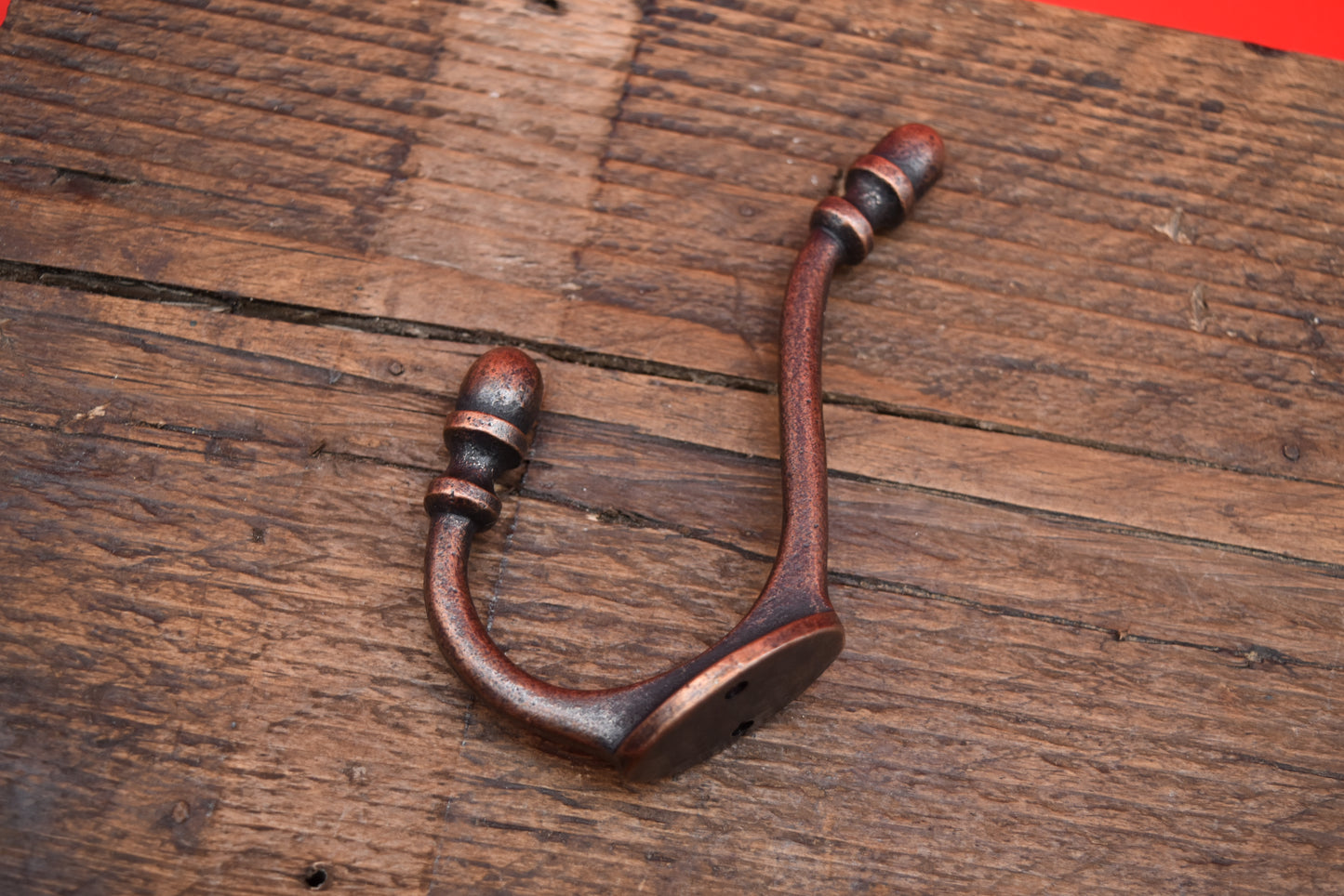 The Acorn Hat & Coat Hook - Antique Copper, Antique Brass, Solid Brass, Antique iron or Epoxy Black
