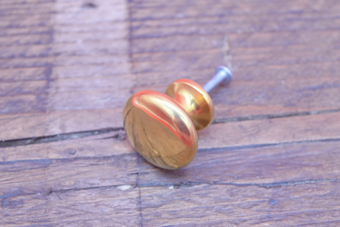 Plain Shaker Round Drawer Knob - Brass and Antique brass
