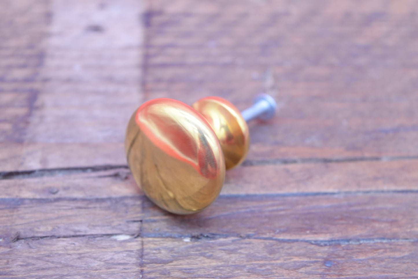 Plain Shaker Round Drawer Knob - Brass and Antique brass