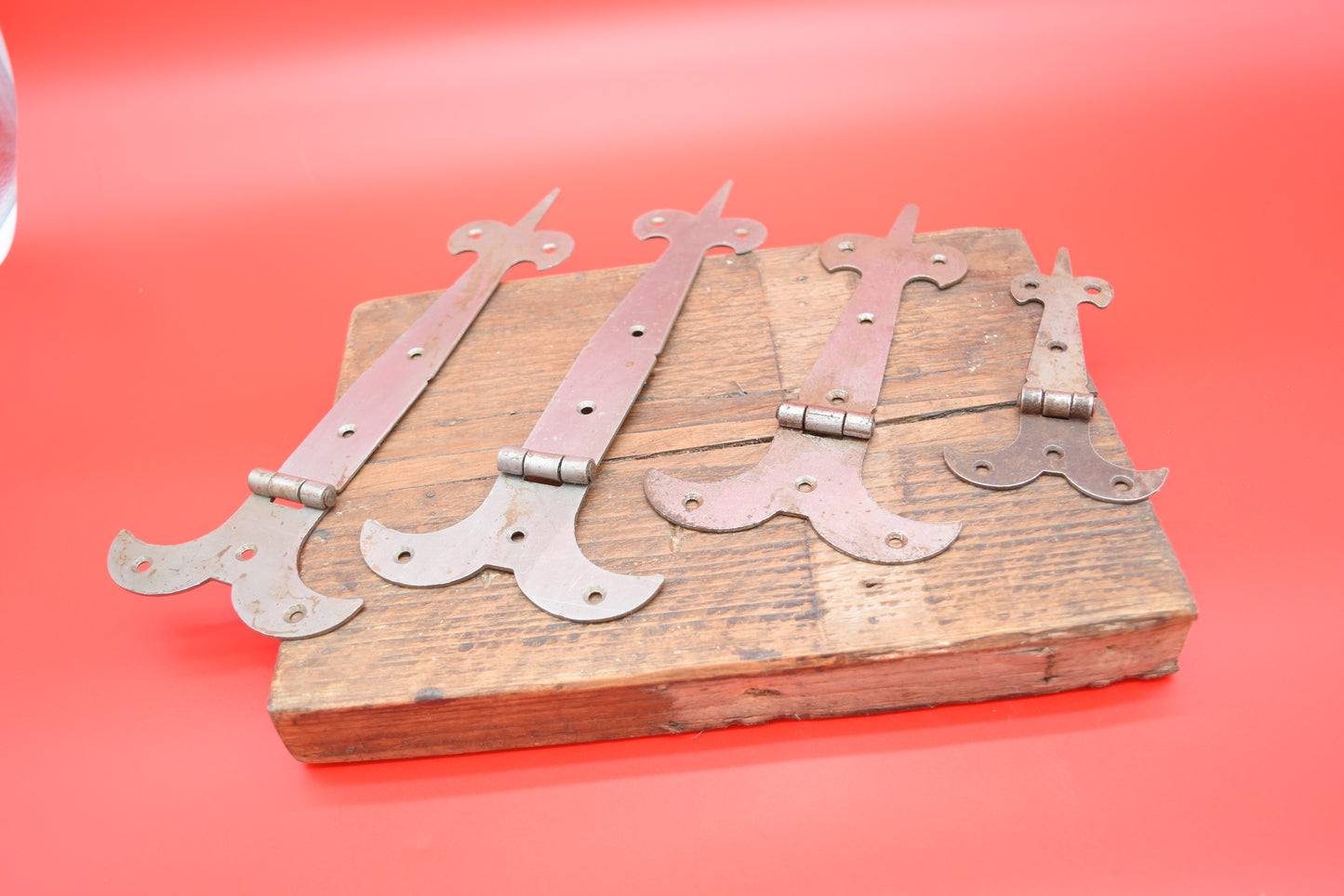 Fleur-De-Lys Hinge - 5.5", 8", 10", 12" Antique Iron - Hand forged