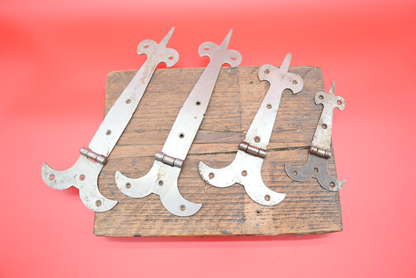 Fleur-De-Lys Hinge - 5.5", 8", 10", 12" Antique Iron - Hand forged