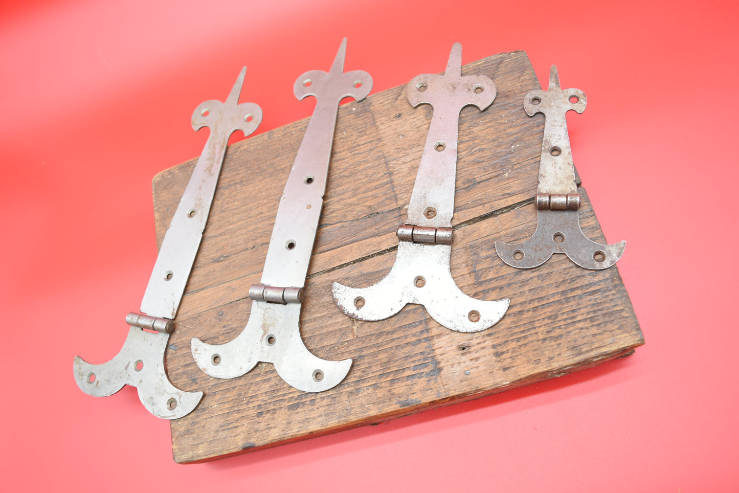 Fleur-De-Lys Hinge - 5.5", 8", 10", 12" Antique Iron - Hand forged