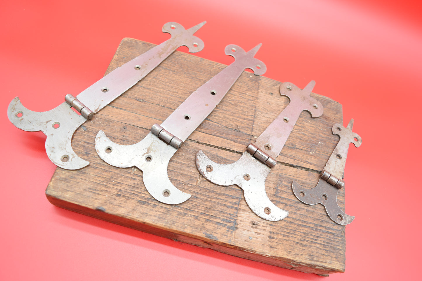 Fleur-De-Lys Hinge - 5.5", 8", 10", 12" Antique Iron - Hand forged