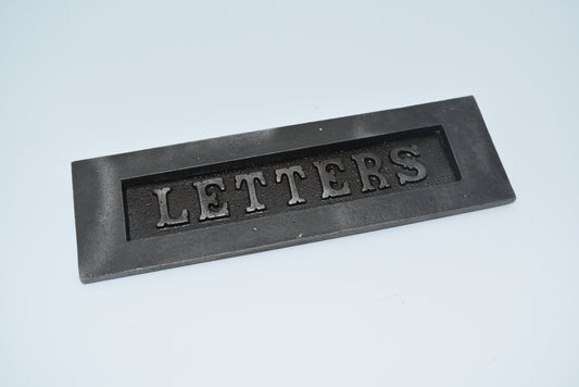 Letter Box Plate - Antique Iron - 2 Sizes- inner back plate sold seperately