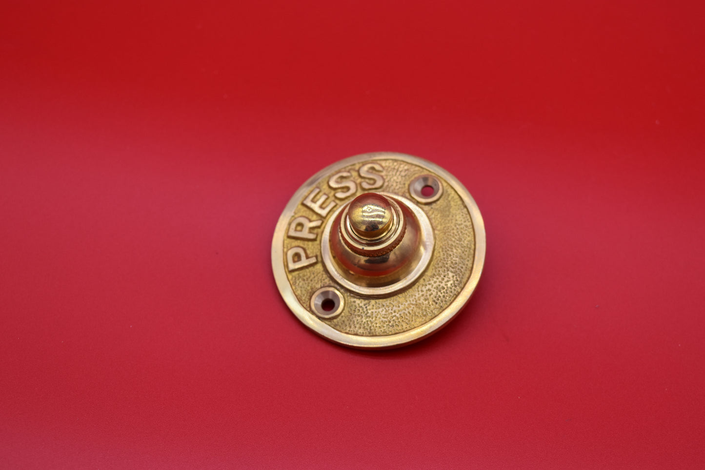 Door Bell Push - Round 'Press' - Brass