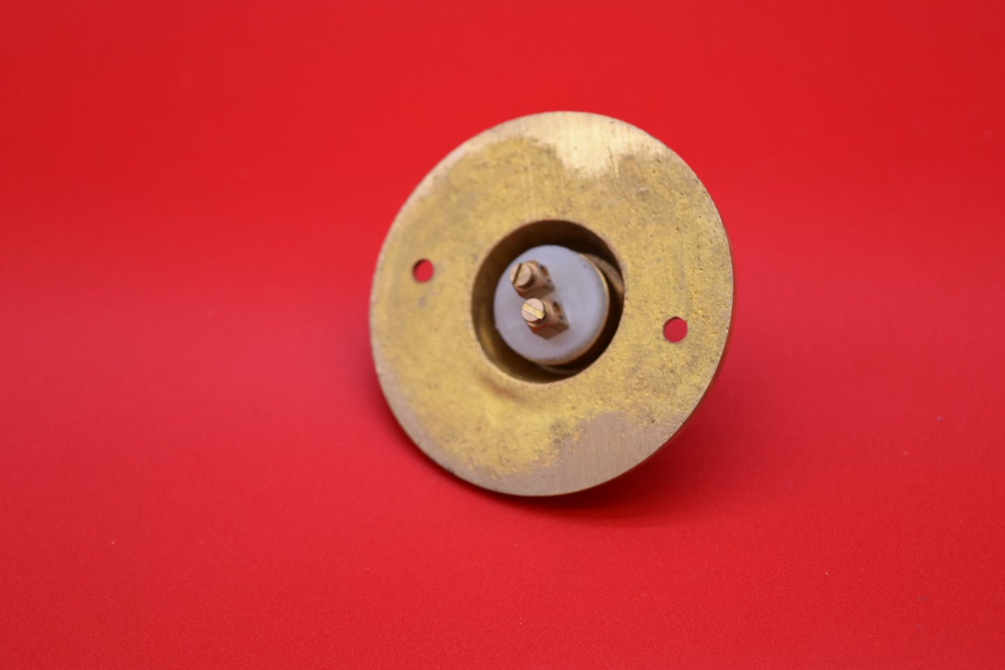Door Bell Push - Round 'Press' - Brass