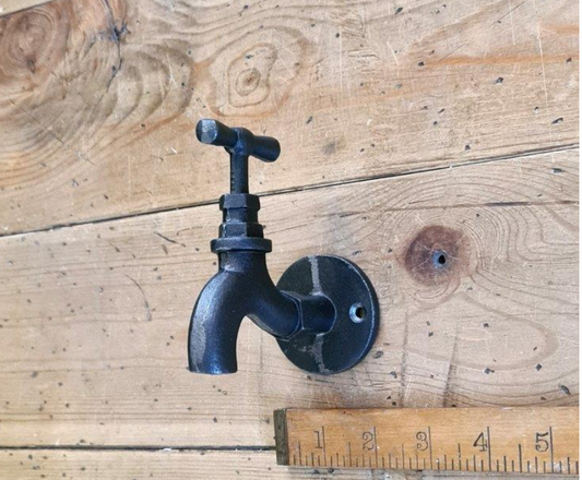 Tap Pull Handle Cast Antique Iron 95mm hook