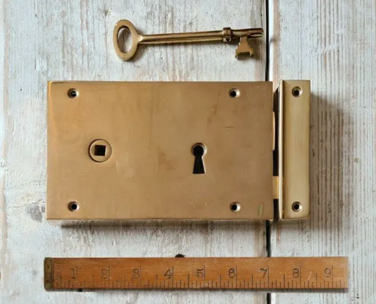 Rim Lever Lock Set SOLID BRASS - Left & Right Hand Available