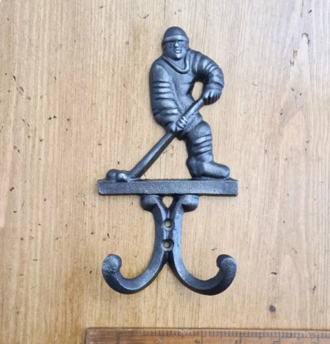 Coat Hook ICE HOCKEY Cast Iron