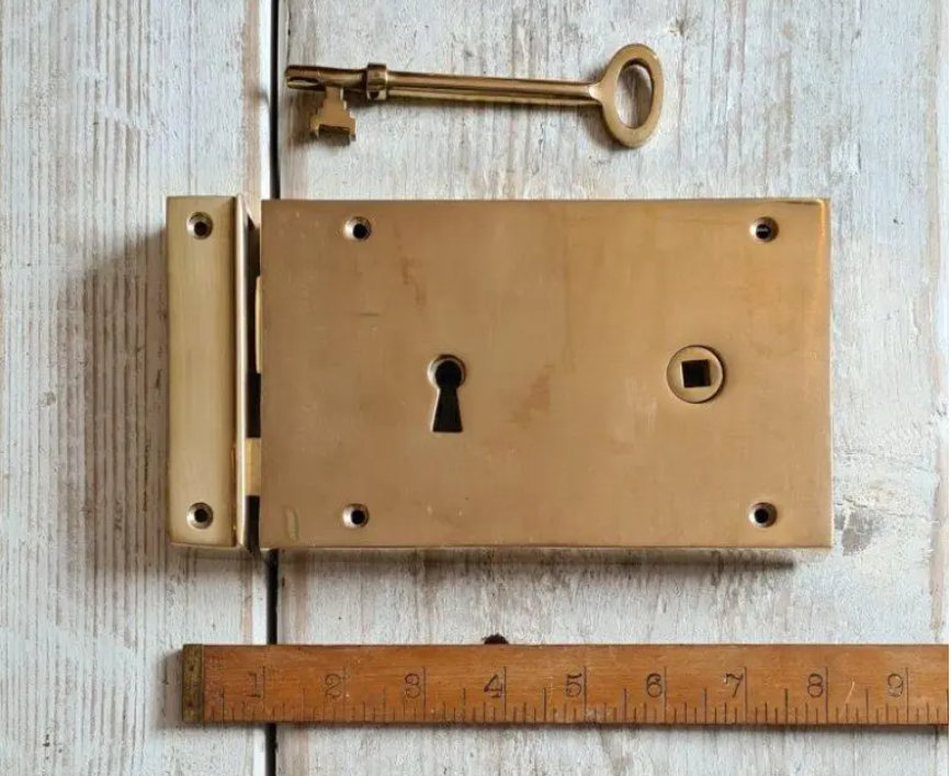 Rim Lever Lock Set SOLID BRASS - Left & Right Hand Available