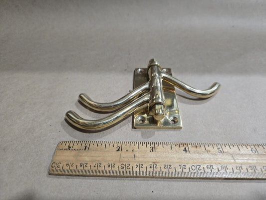Swivel Hook Triple LUXURY Solid Brass 100mm
