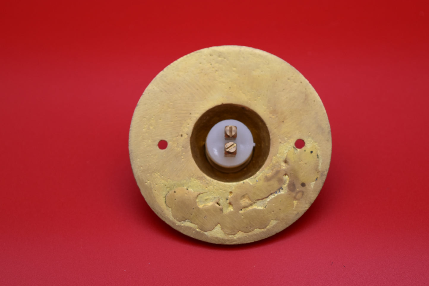 Door Bell Push - Visitors Welcome - Brass