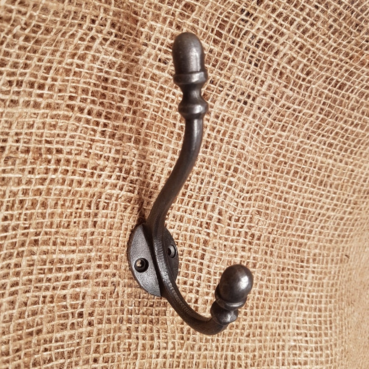 The Acorn Hat & Coat Hook - Antique Copper, Antique Brass, Solid Brass, Antique iron or Epoxy Black