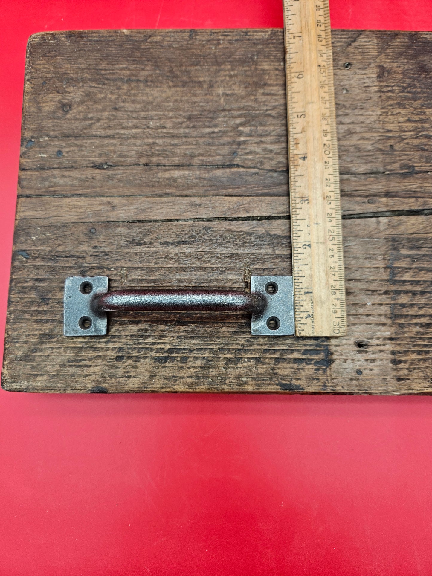 Sash Handle Square End Cast Antique Iron 125mm