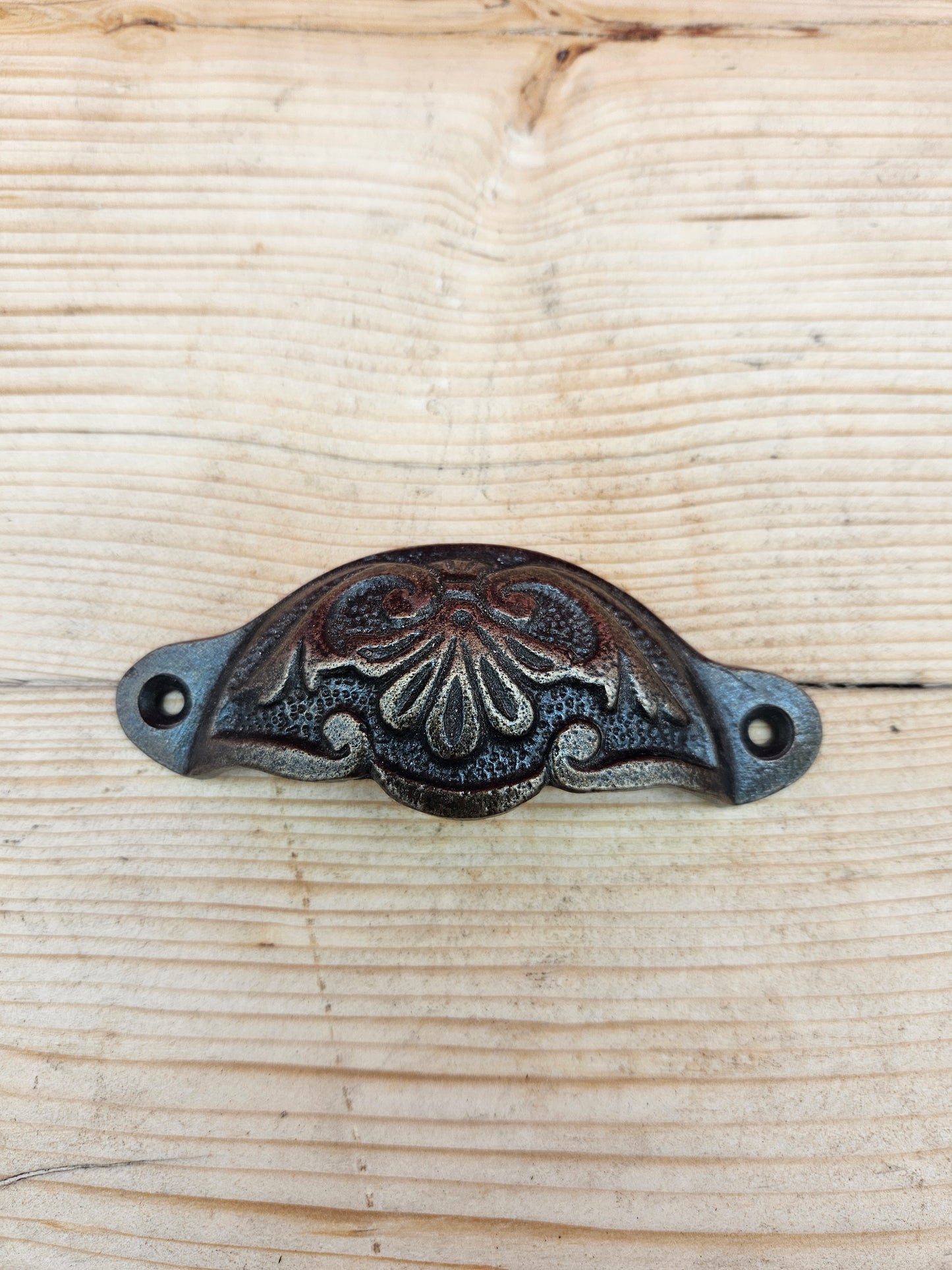 Fancy Slim Design - Antique Brass Cup Pull Handle