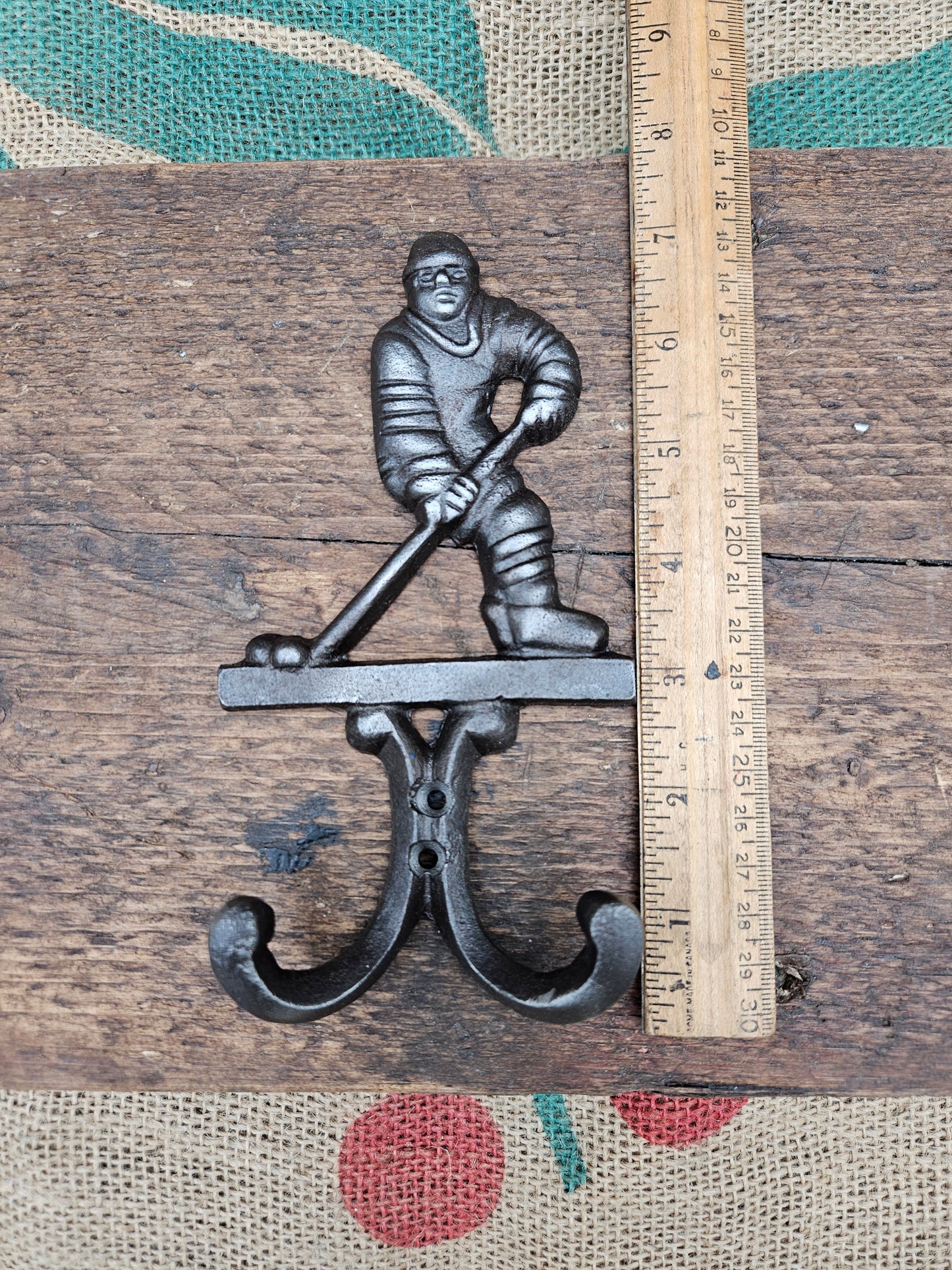 Coat Hook ICE HOCKEY Cast Iron