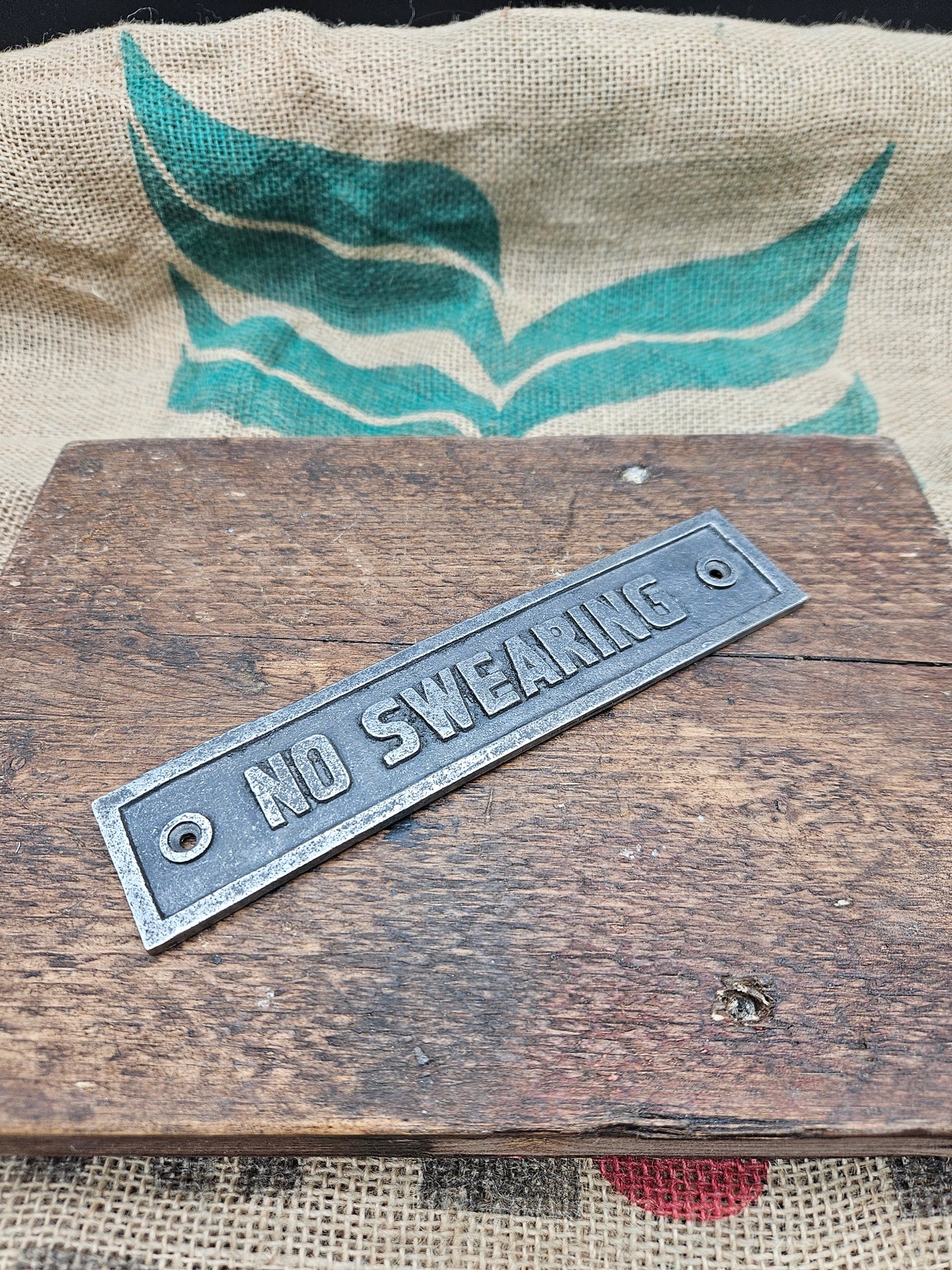 No Swearing Plaque