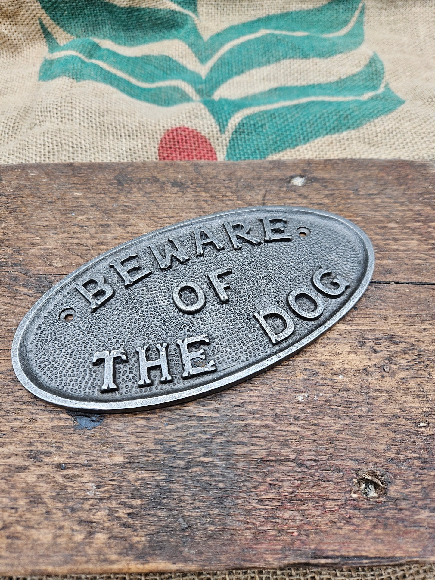 Beware of the Dog Plaque - with or without a chain