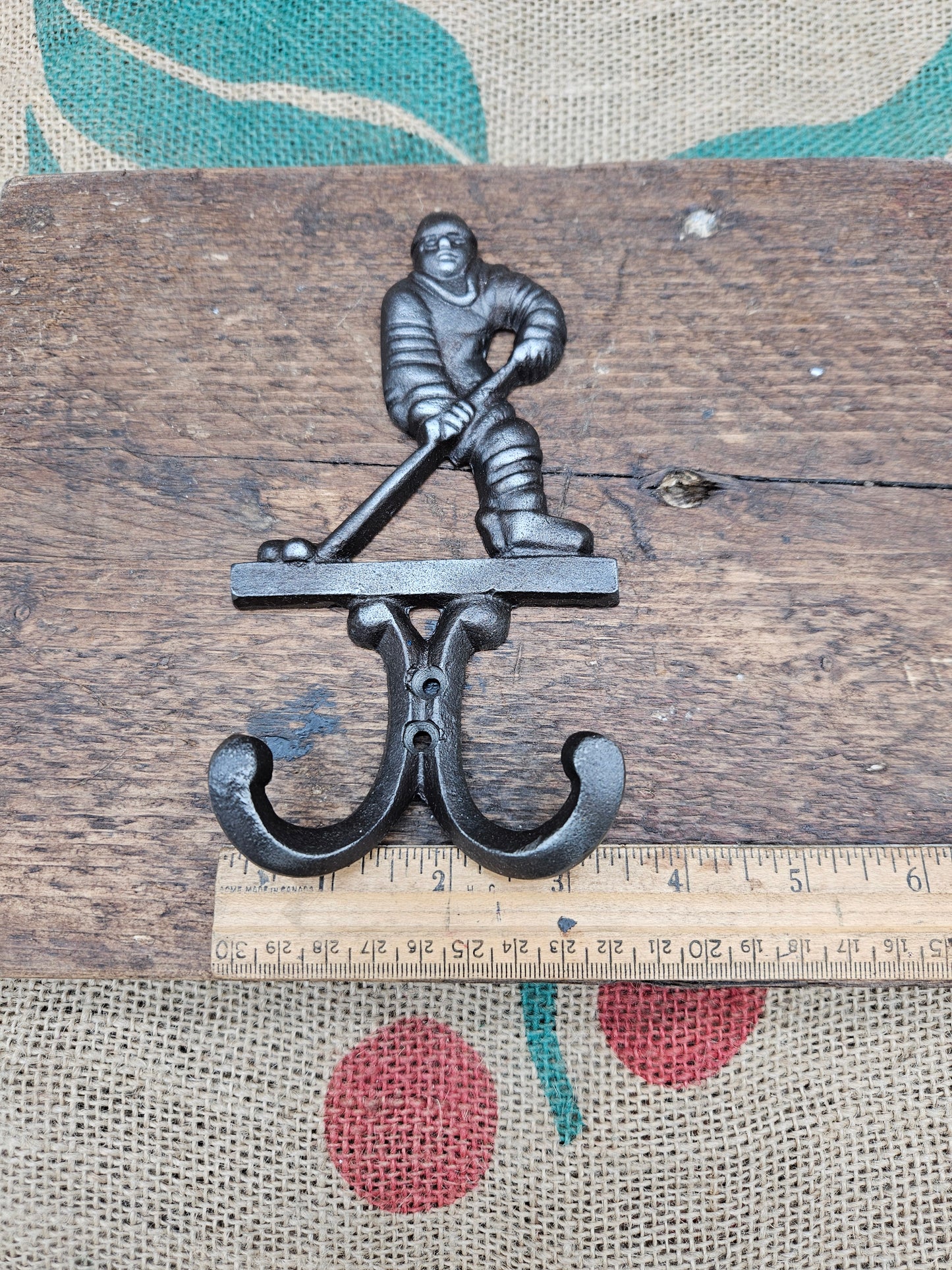 Coat Hook ICE HOCKEY Cast Iron