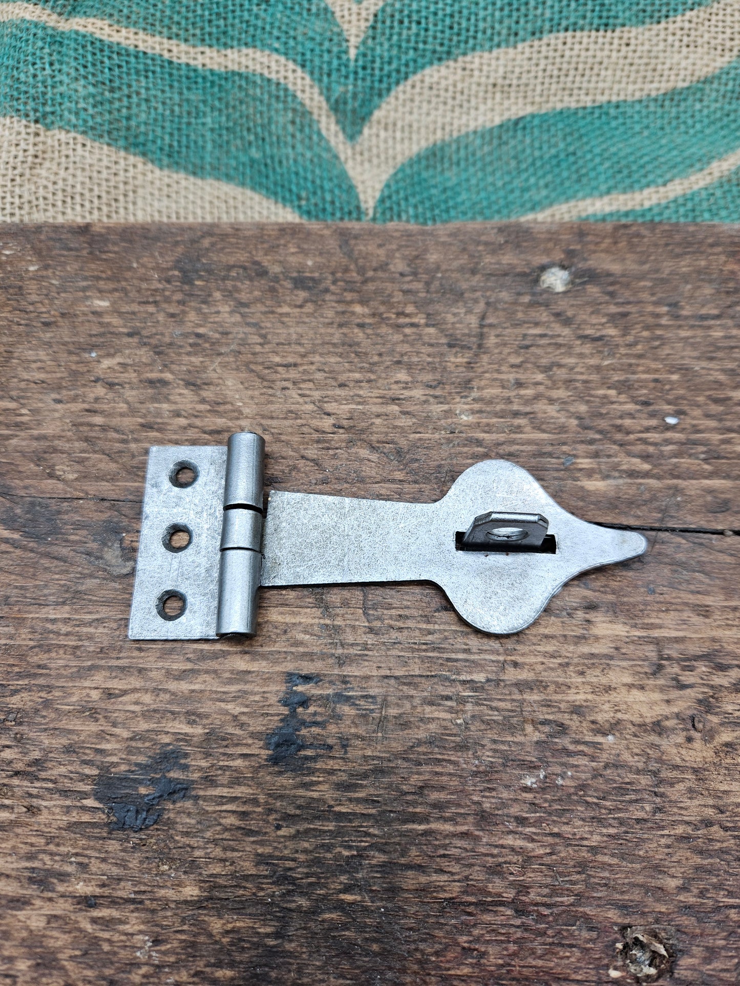 Hasp & Staple - Cast Antique Iron, Rusted Finish or Satin Epoxy