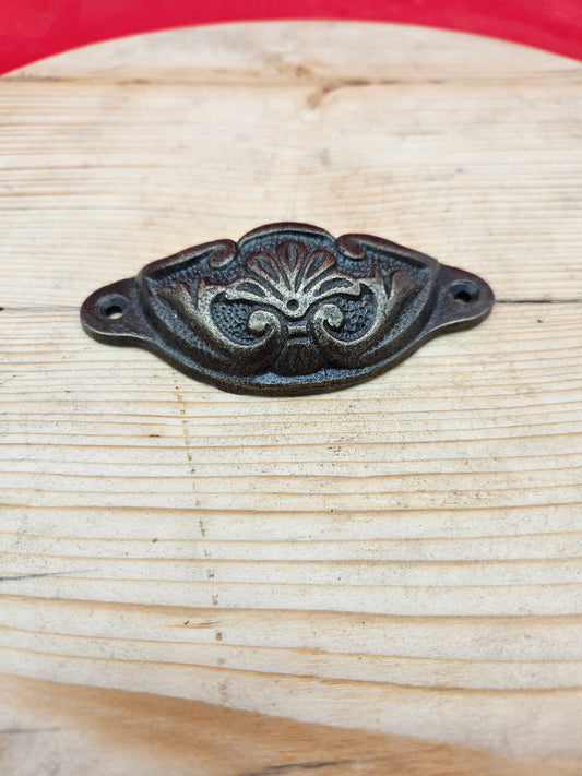 Fancy Slim Design - Antique Brass Cup Pull Handle