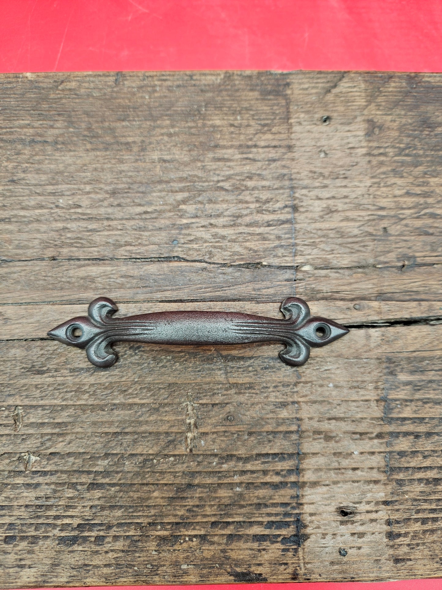 Fleur De Lys Pull Handle 5" Antique Iron
