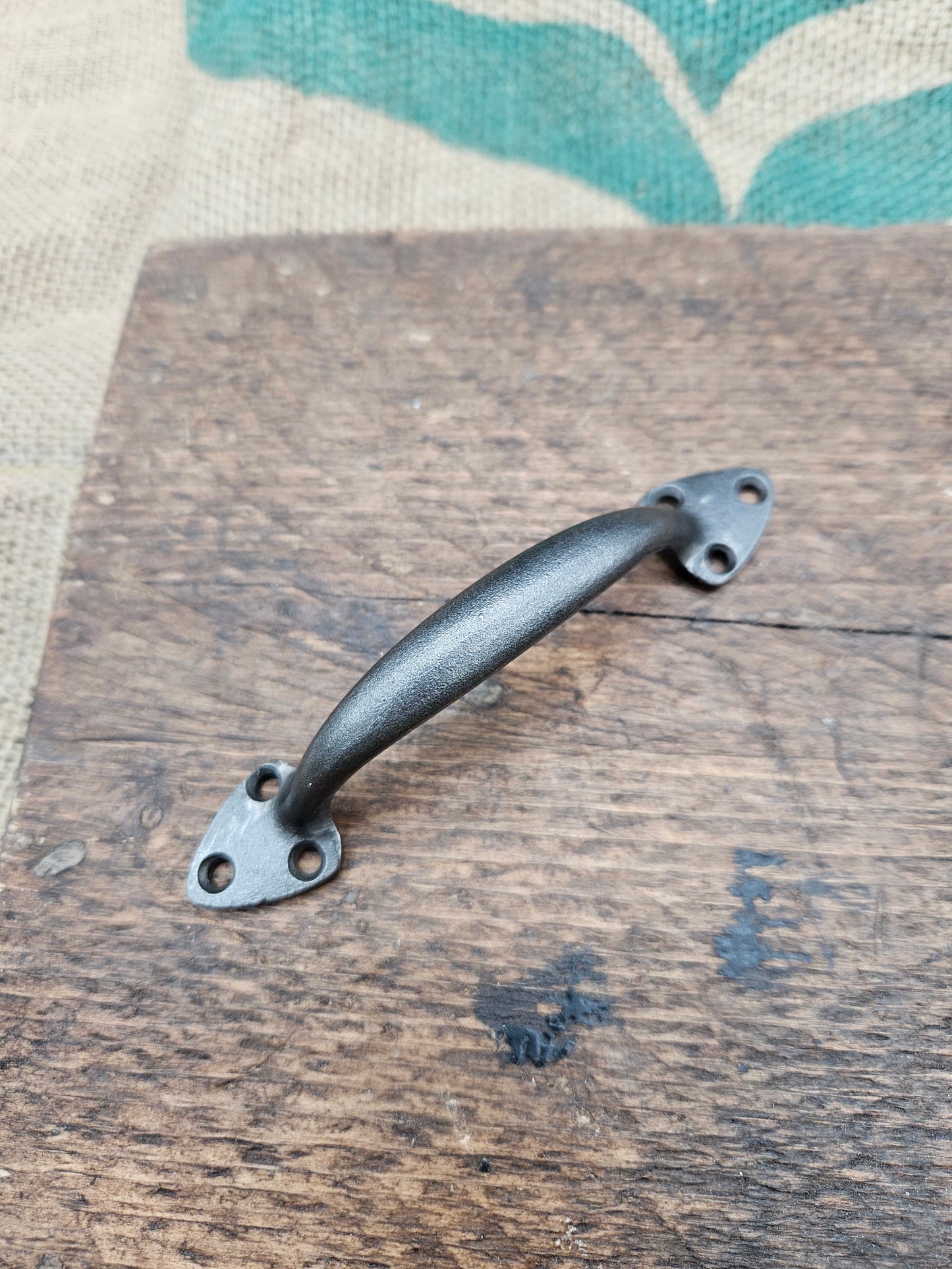 Pull Handle ALMA Spearhead Shape Cast Antique Iron 125mm