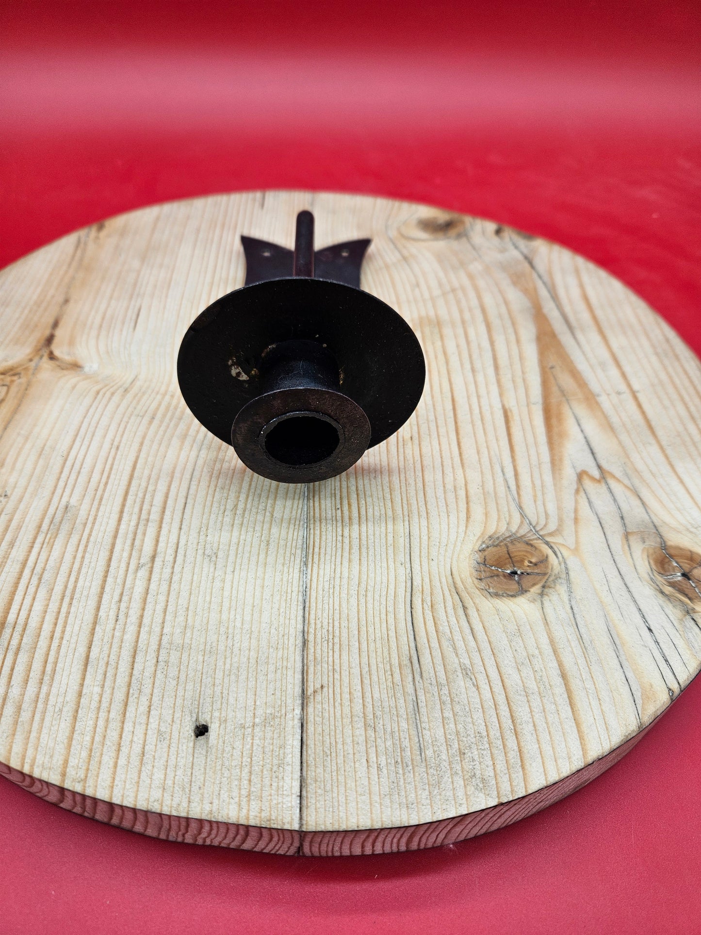 Candle Holder Fancy Plate - Hand Forged