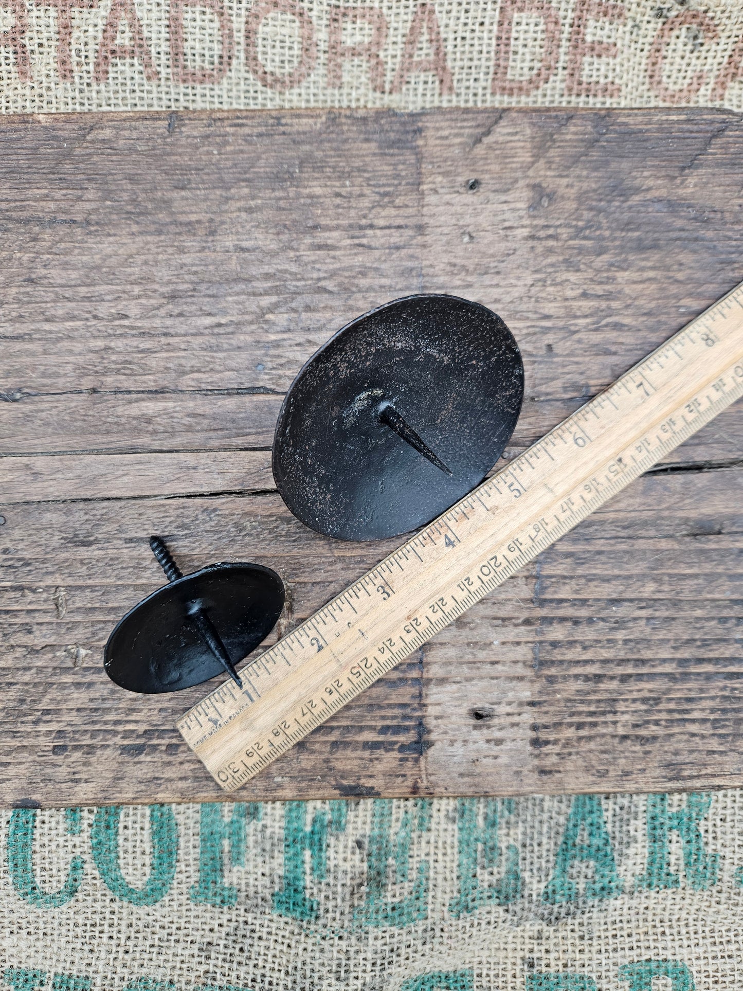 Candle Base Holder - 2" & 3" Screw-In Pressed Steel Black