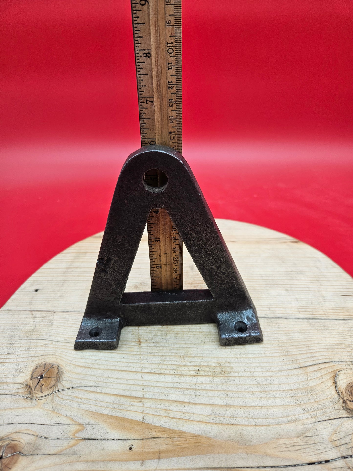 A-shape Wheel Axle Bracket Antique Iron - 2 Sizes