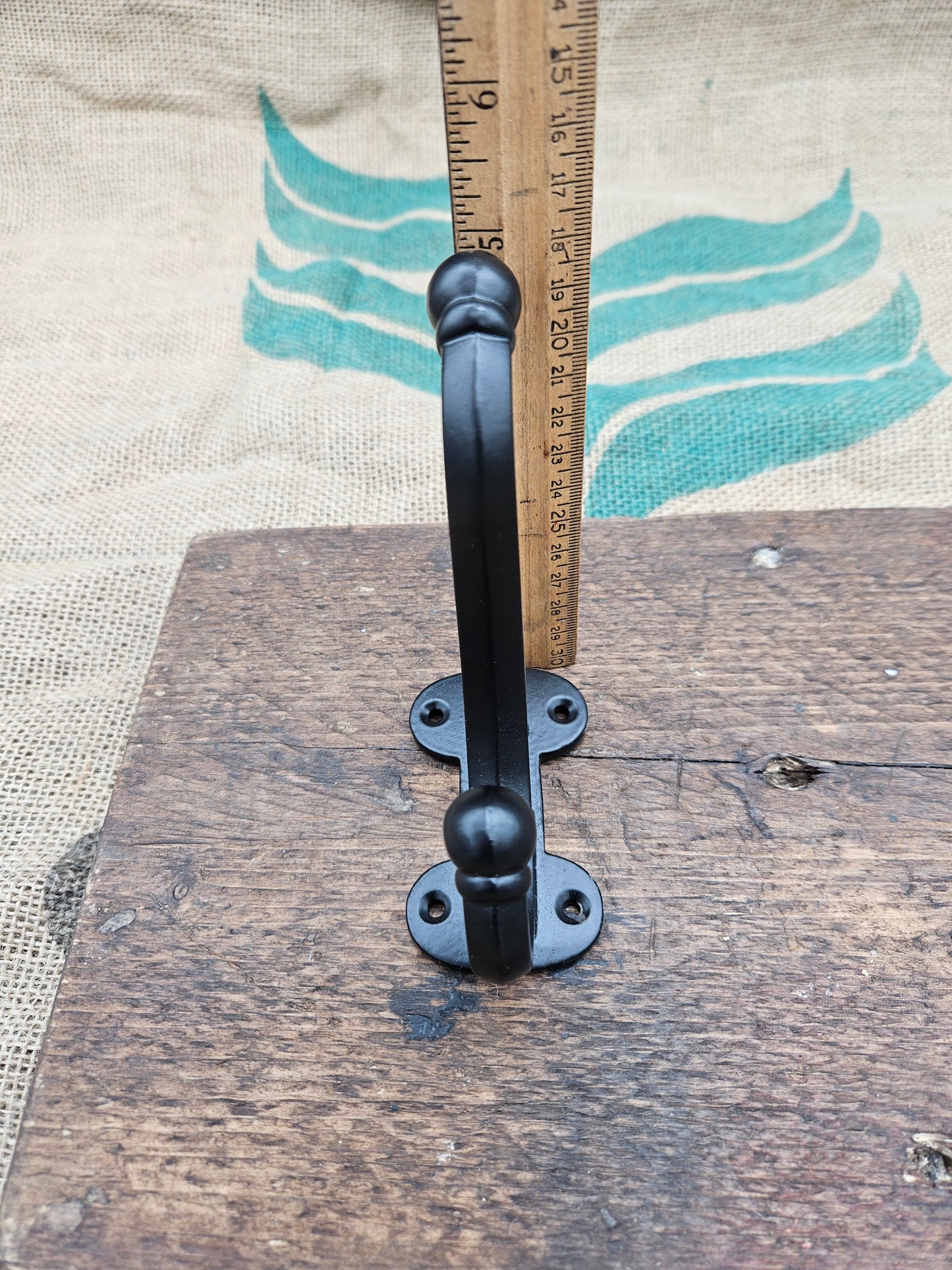 Hall Stand Black Hat & Coat Hook - Black