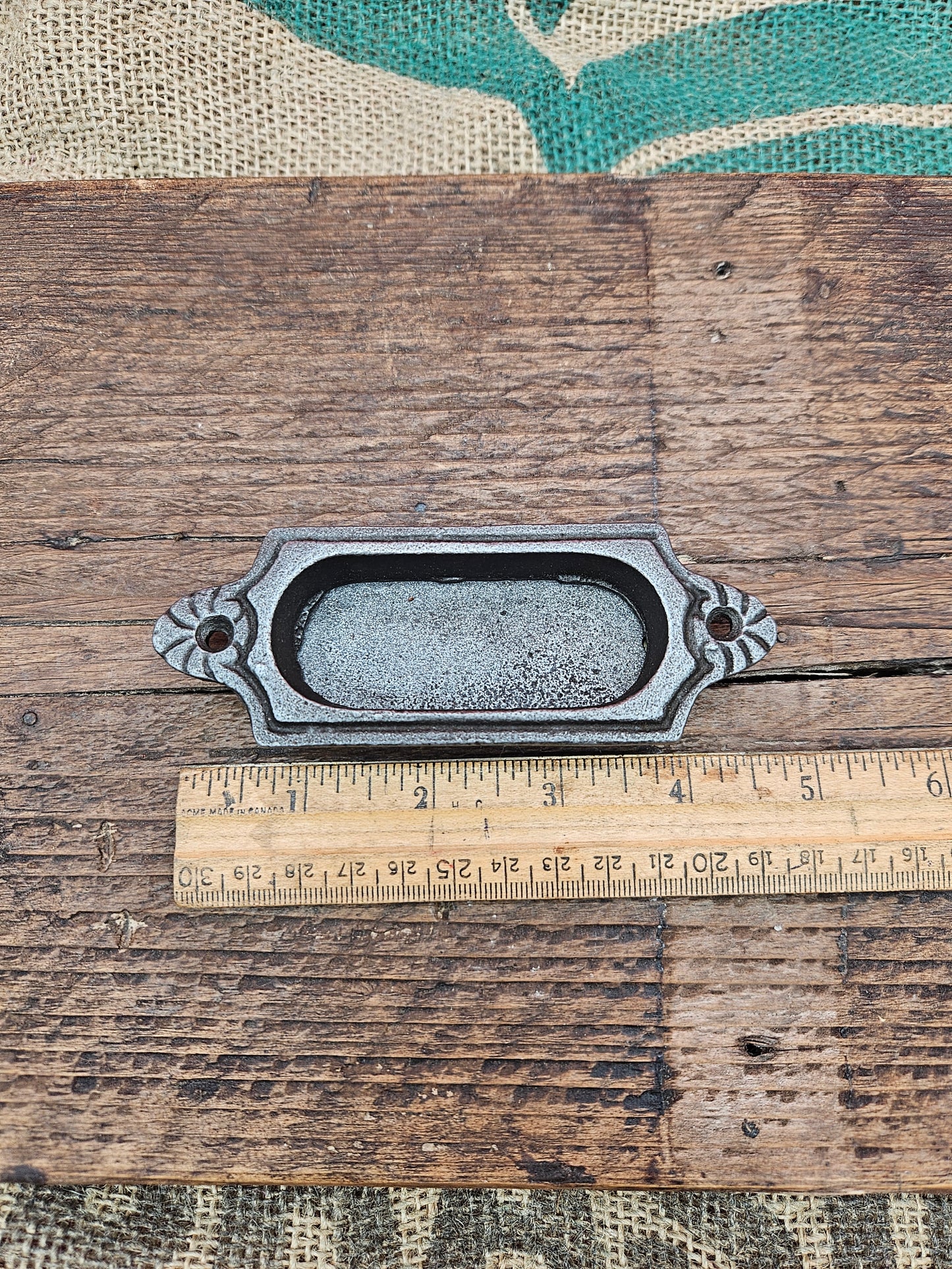 Flush Pull Handle - The Kendrick - Antique Iron