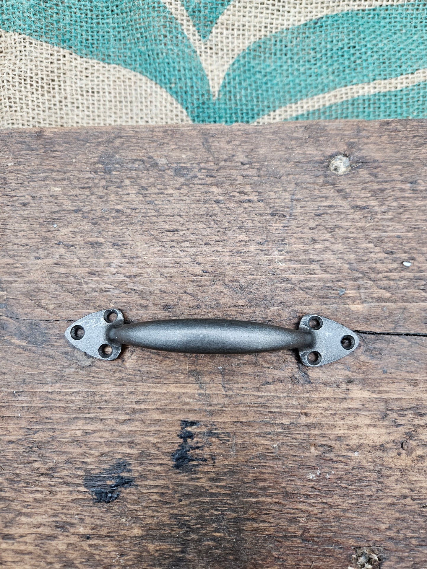 Pull Handle ALMA Spearhead Shape Cast Antique Iron 125mm