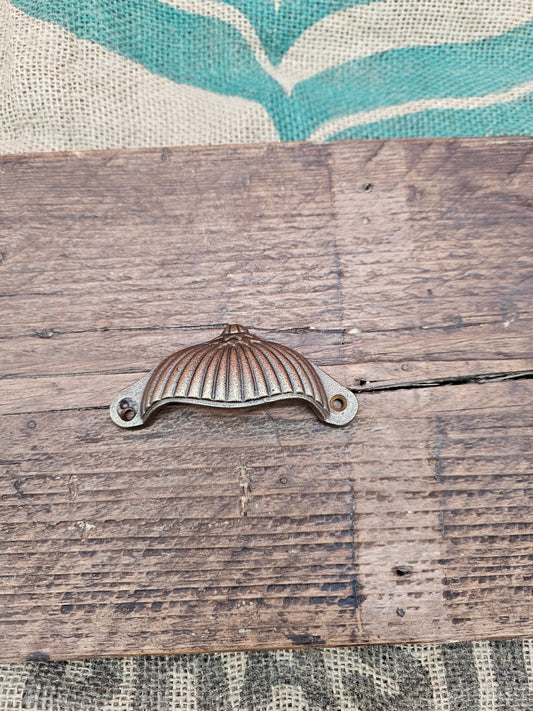 Ridged Sunrise Design - Antique Brass