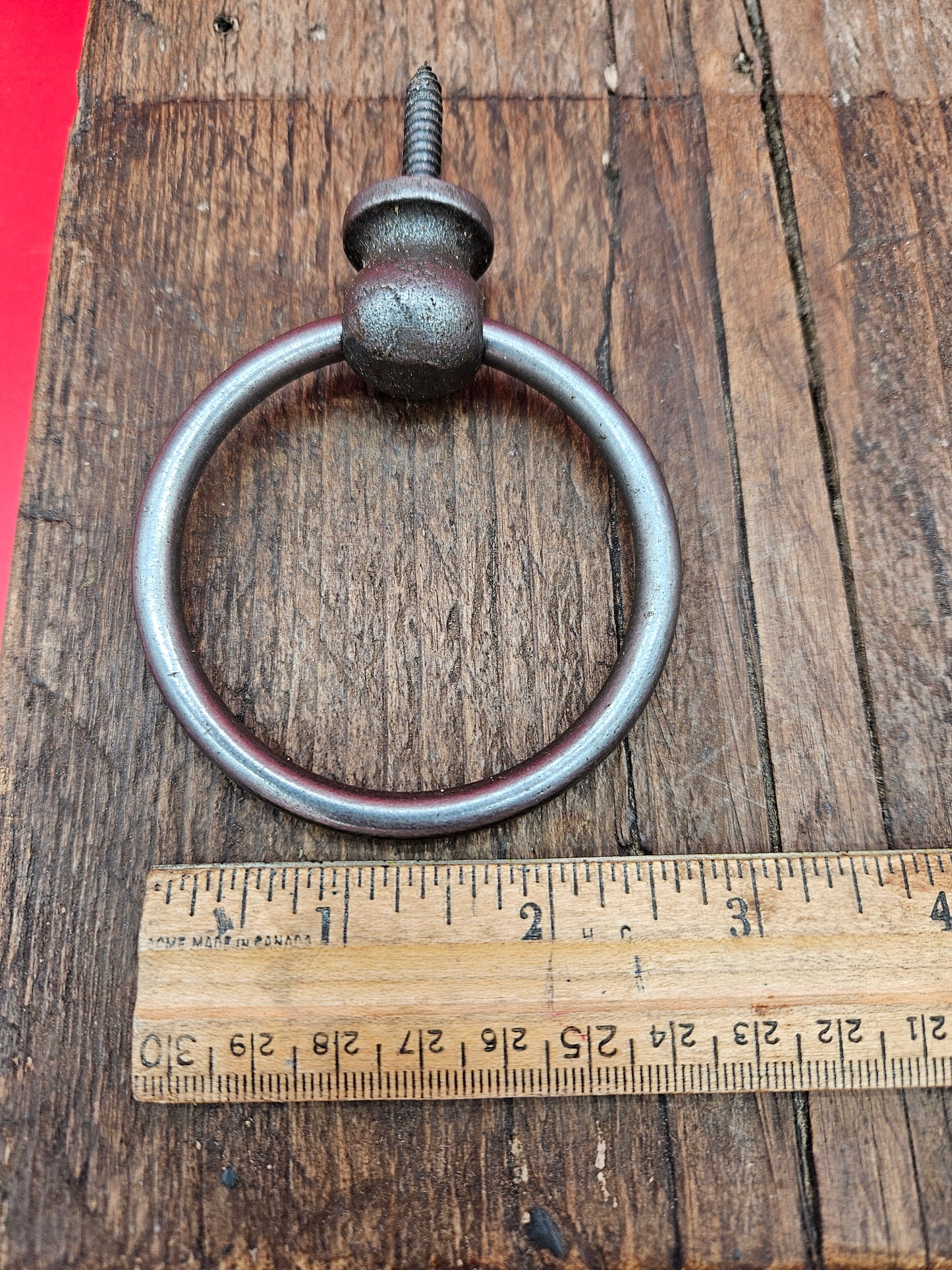 Ring Door Pull Handle 2.75" Antique Iron